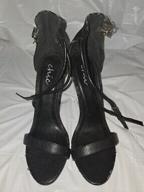 Black Strappy Chic Heels